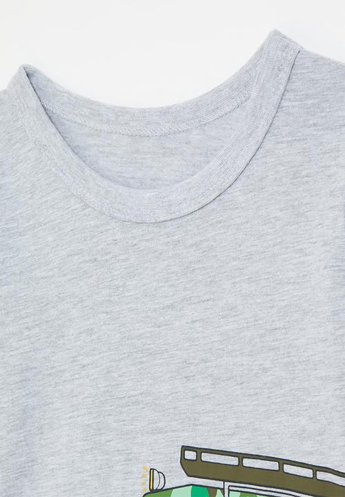Pop Candy - Graphic print crew neck tee - grey
