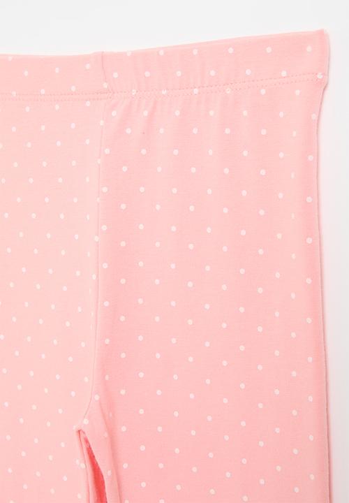 Pop Candy - Polka dot leggings-pink & white