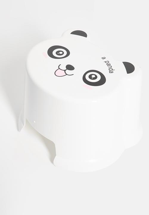 Pop Candy - Panda bear step stool - white