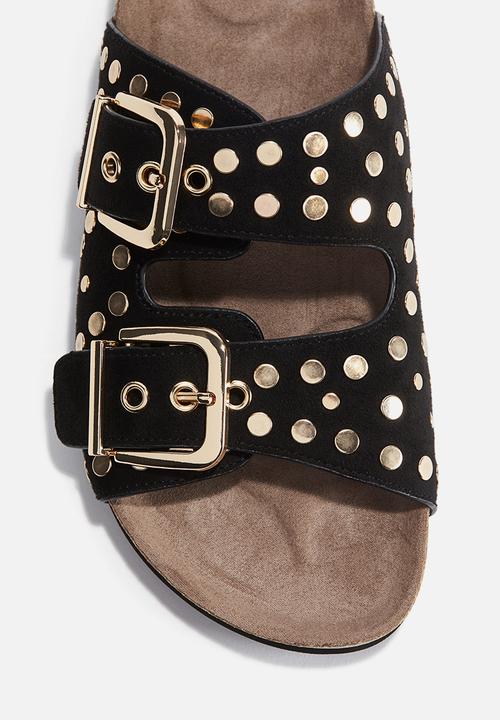 H&M - Studded sandals - black/gold-coloured