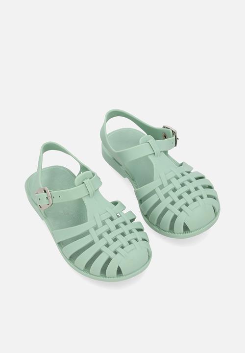 Pop Candy - Caged sandals - sage green