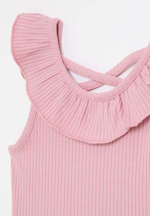 Pop Candy - Ruffle collar tee - pink