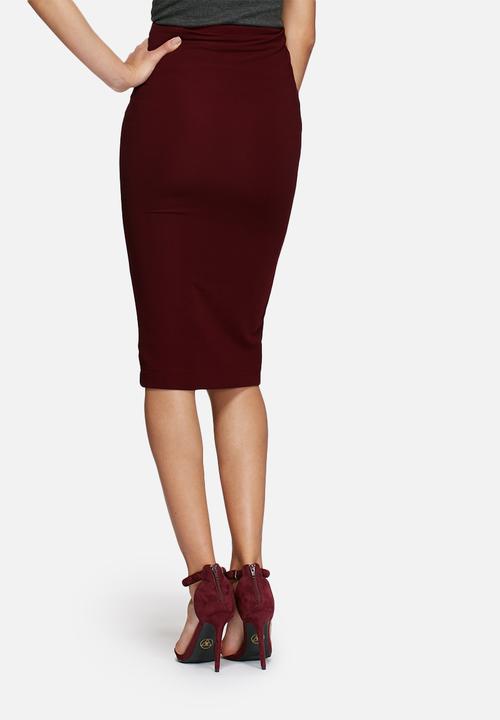 dailyfriday - Ribbed midi zipped skirt