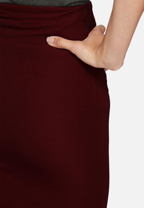 dailyfriday - Ribbed midi zipped skirt
