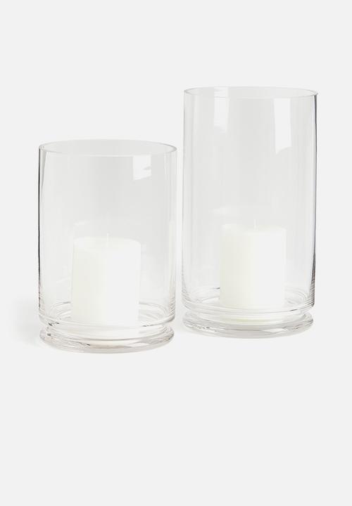 H&M - Large glass candle lantern - clear glass