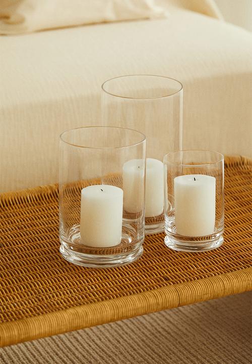 H&M - Large glass candle lantern - clear glass