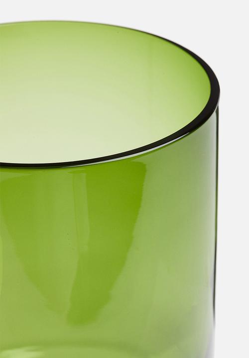 H&M - Large glass candle lantern - green