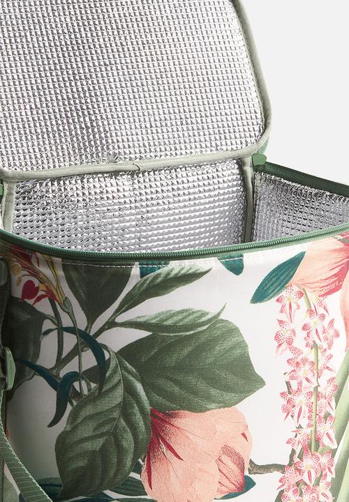 H&M - Large cool bag - light beige floral
