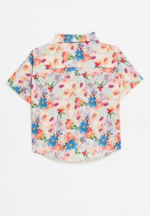 Pop Candy - Floral button down shirt - multi