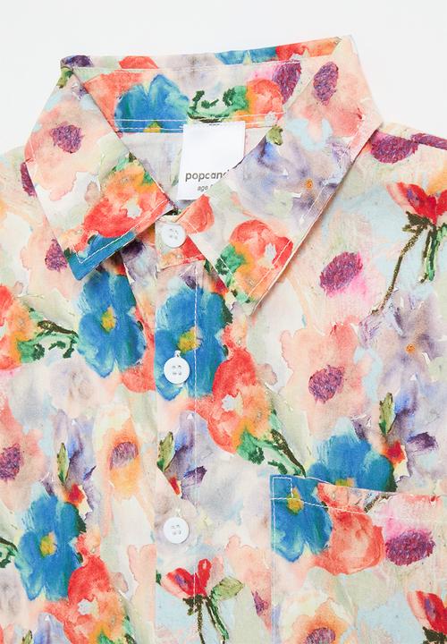 Pop Candy - Floral button down shirt - multi