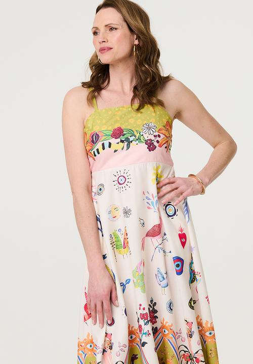 Stella Morgan - Strappy all over multi colour Print Maxi Dress - multi