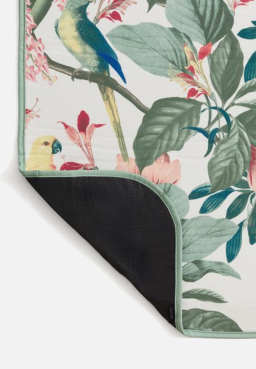 H&M - Patterned picnic blanket - light beige floral
