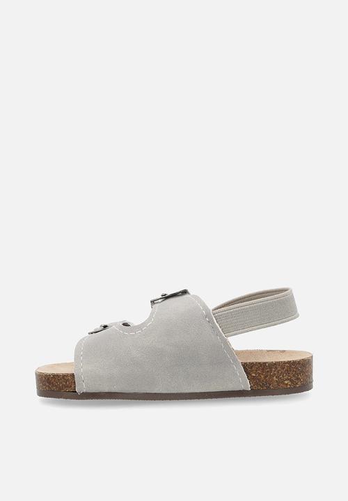 Pop Candy - Twin buckle strap sandals - grey