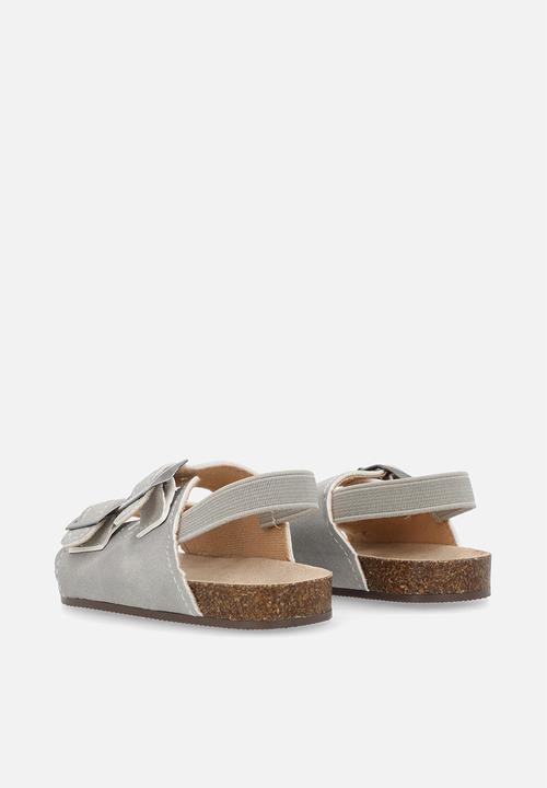 Pop Candy - Twin buckle strap sandals - grey