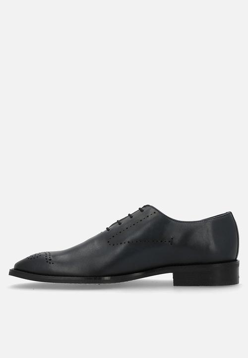 POLO - Perforated oxford lace up - navy leather