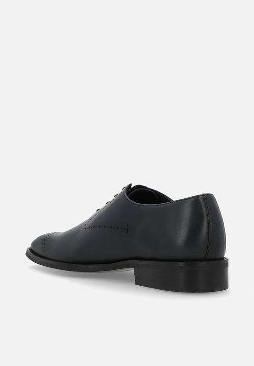 POLO - Perforated oxford lace up - navy leather