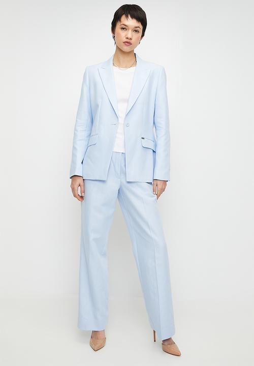 Pringle of Scotland - Eve Linen Blend Blazer - Light Blue