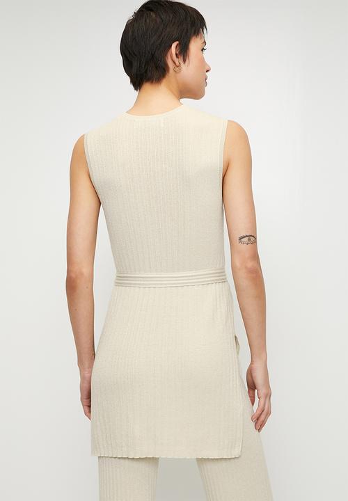 Pringle of Scotland - Bree Knitted Co-ord Top - Stone