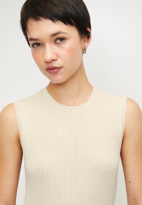 Pringle of Scotland - Bree Knitted Co-ord Top - Stone