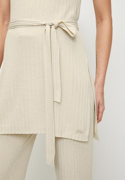 Pringle of Scotland - Bree Knitted Co-ord Top - Stone