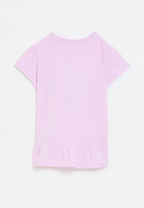 Pop Candy - Frilled hem tee - lilac