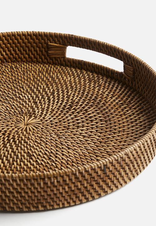 H&M - Rattan tray - beige