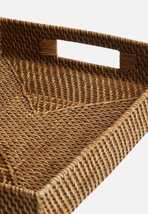 H&M - Rattan tray - beige