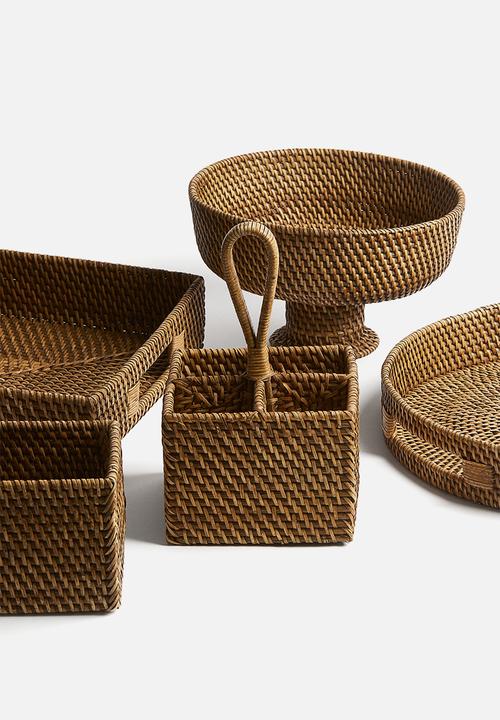 H&M - Rattan tray - beige