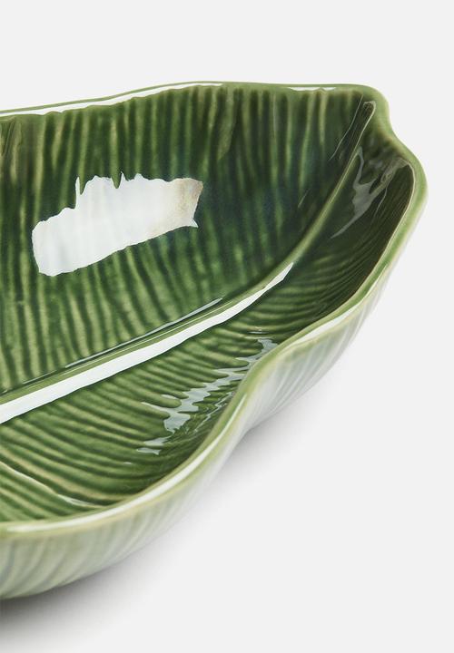 H&M - Large stoneware serving bowl - green