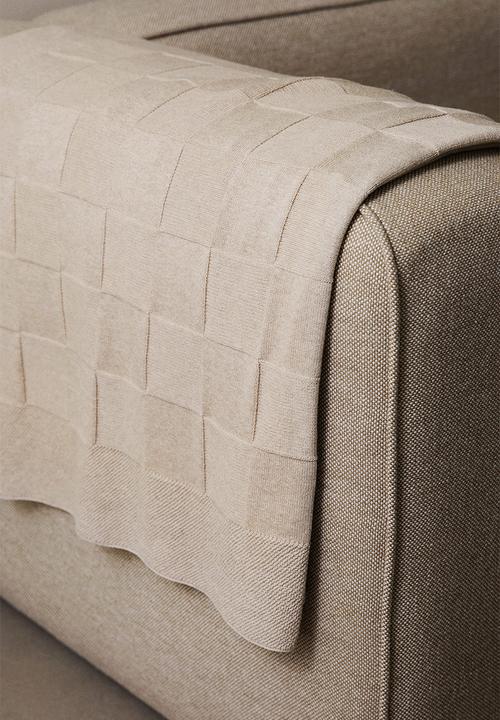 H&M - Knitted cotton blanket - beige