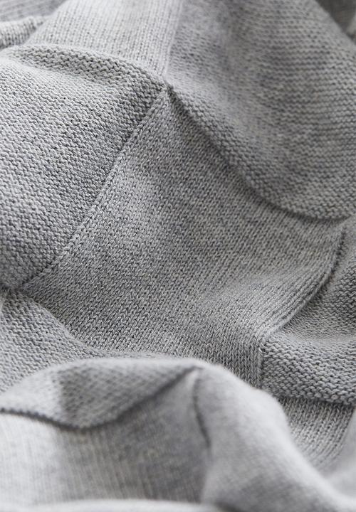 H&M - Knitted cotton blanket - dusty grey