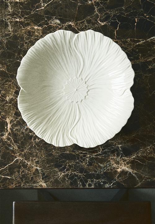 H&M - Large stoneware serving plate - white