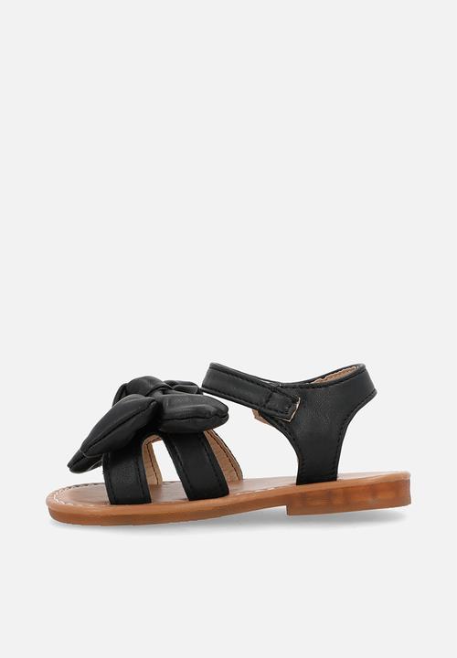 Pop Candy - Bow décor sandals - black