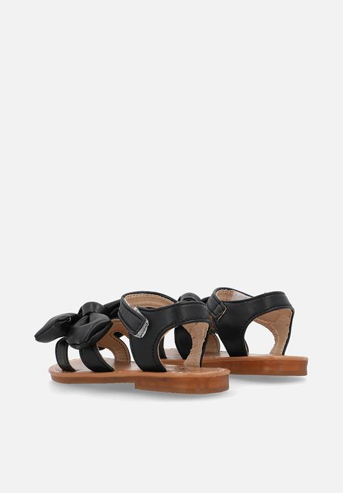 Pop Candy - Bow décor sandals - black