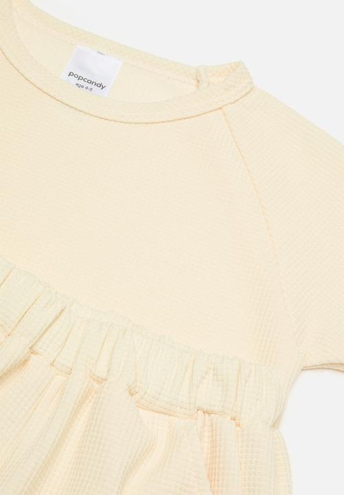 Pop Candy - Tee & short set - pale yellow 