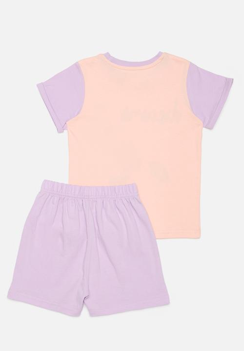 Pop Candy - Printed tee & short set - multi