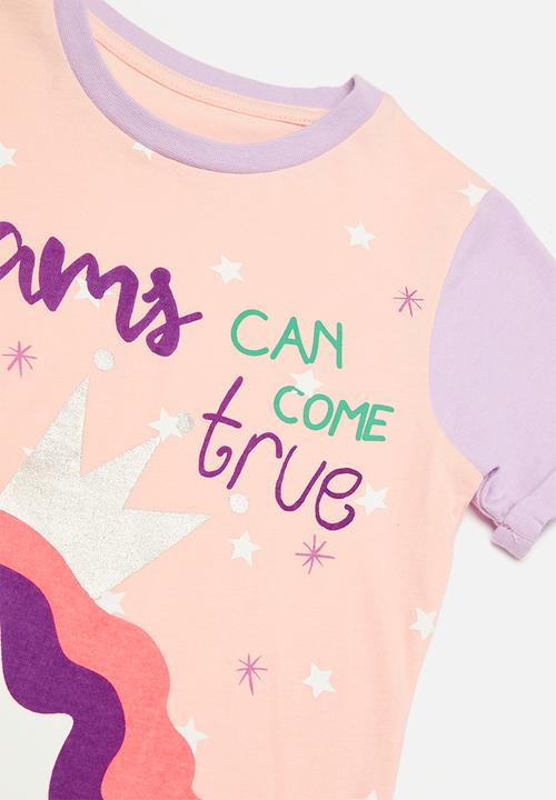 Pop Candy - Printed tee & short set - multi