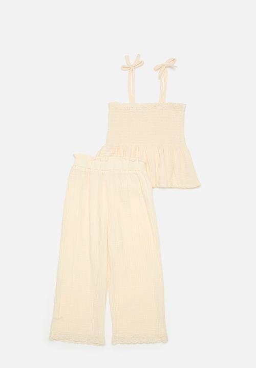 Pop Candy - Top & pants set - beige
