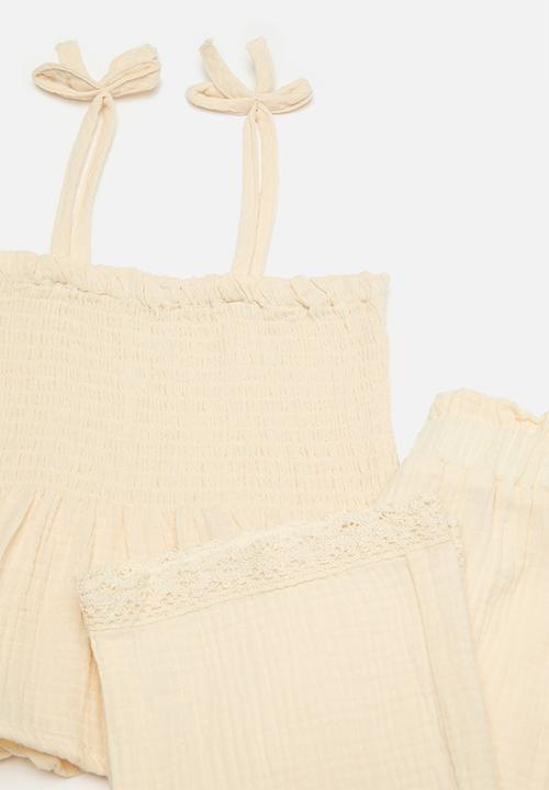 Pop Candy - Top & pants set - beige