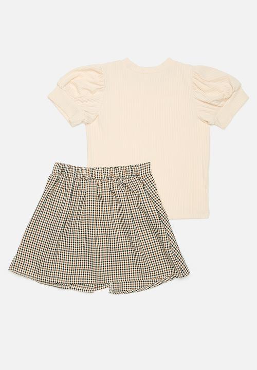 Pop Candy - Top & skirt set - beige