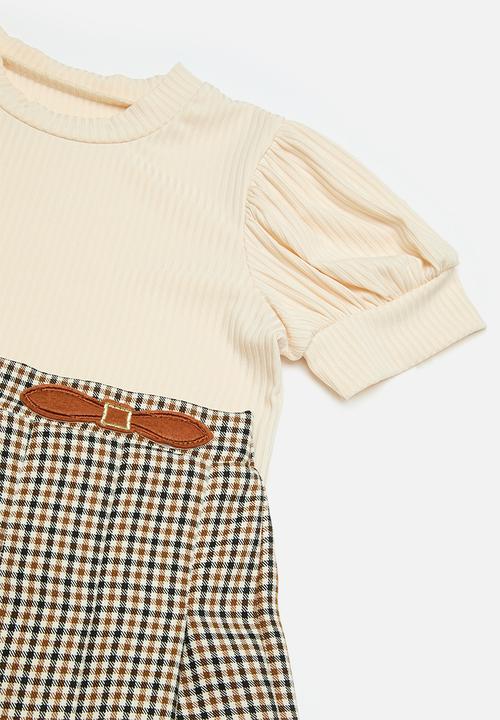 Pop Candy - Top & skirt set - beige