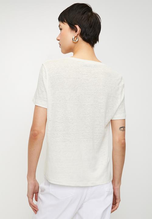 MANGO - T-Shirt Linito - Neutral