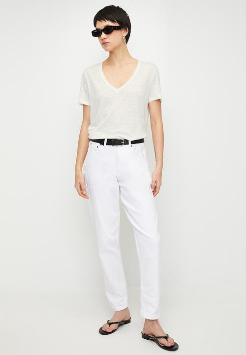 MANGO - T-Shirt Linito - Neutral
