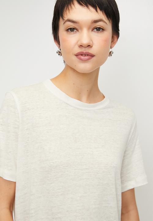 MANGO - T-Shirt Lenu - Neutral
