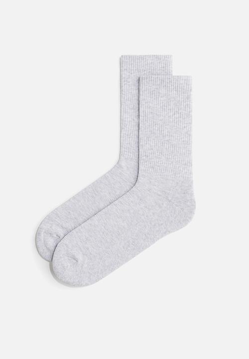 H&M - 5 pack socks -light grey marl
