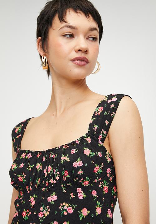 MANGO - Dress Kate - Black & Pink