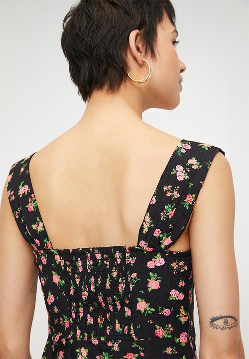 MANGO - Dress Kate - Black & Pink