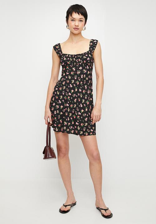 MANGO - Dress Kate - Black & Pink