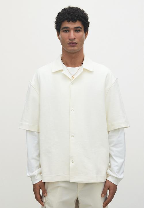 H&M - Loose fit brushed resort shirt - cream