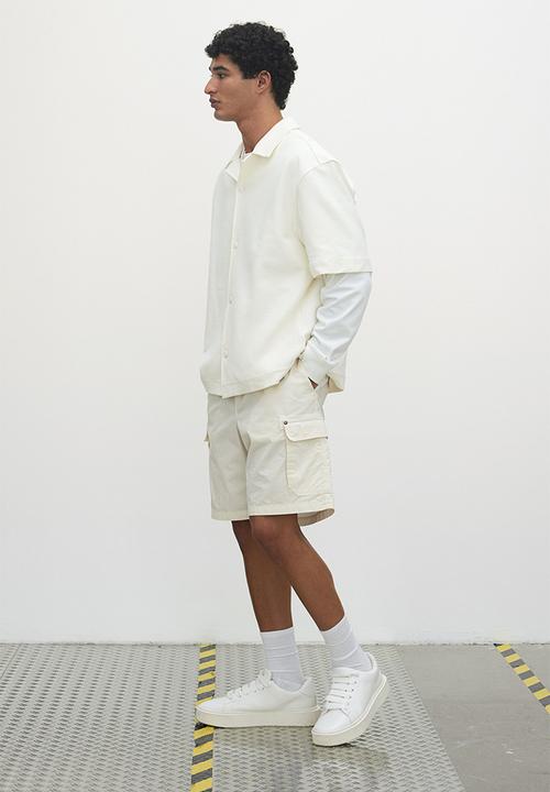 H&M - Loose fit brushed resort shirt - cream